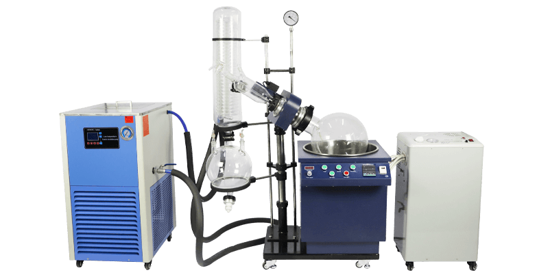 Rotary Evaporator With Chiller And Pump